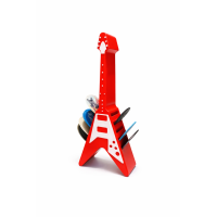 Gitaar Plectrumhouder met 5 Plectrums – Rood/Wit – Elektrische Gitaar Design